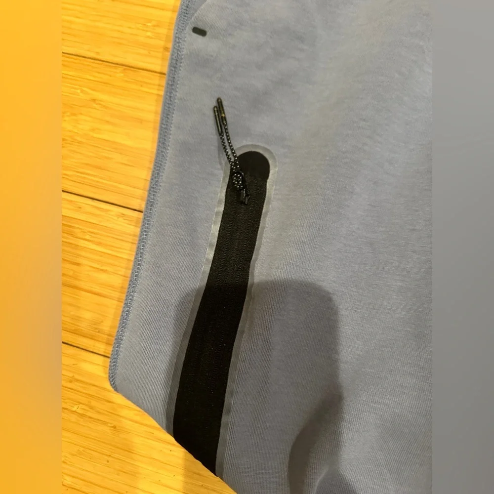 Nike Tech Fleece Joggers Women XS Slate Blue Black Zip Pocket